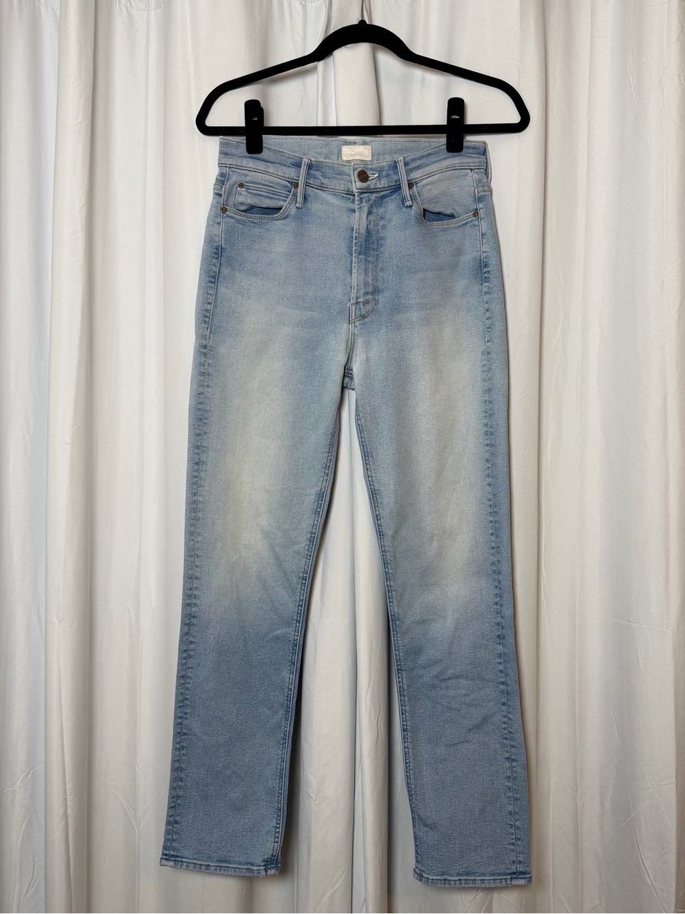MOTHER The Dazzler Ankle Jeans 28 Light Wash Straight Leg